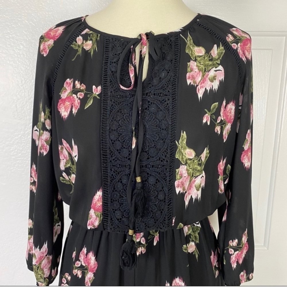 DR2 Floral Romper Black Size S - Picture 2 of 8